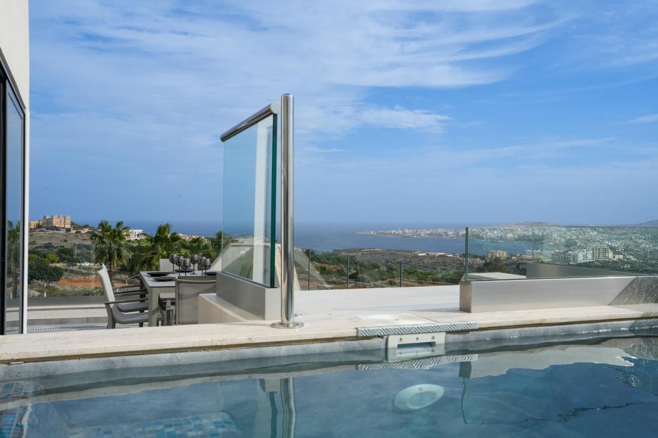 Lux Sea&Country Views With Pool Apartment เมลลิฮา ภายนอก รูปภาพ